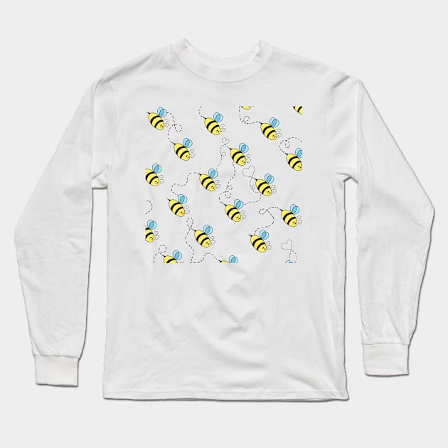 Cute little bumblebees Long Sleeve T-Shirt by mouriss